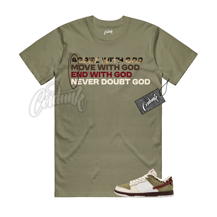 Nike Dunk Leopard Khaki Matching Shirt