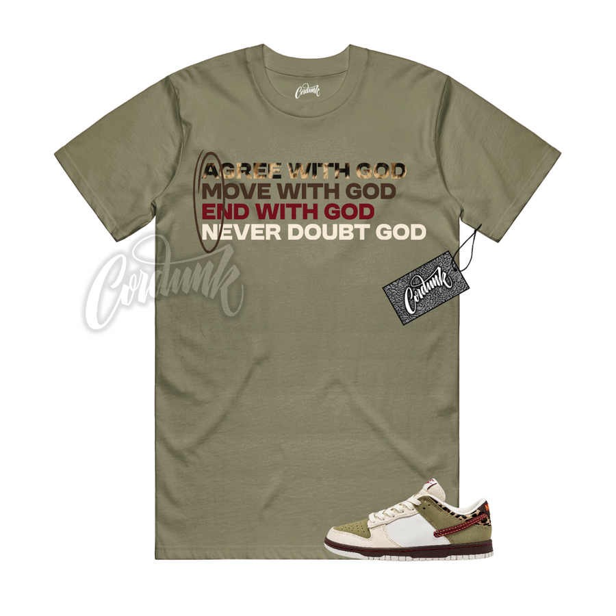 Nike Dunk Leopard Khaki Matching Shirt