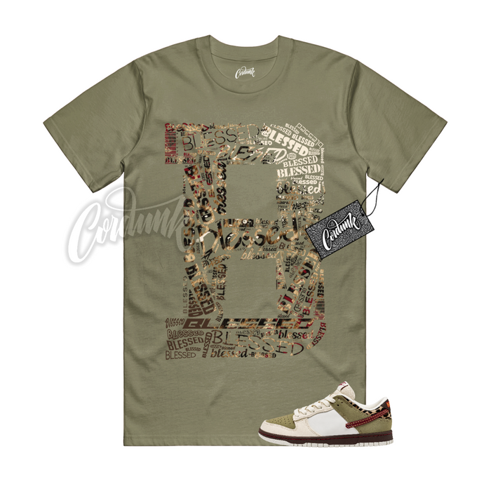 Nike Dunk Leopard Khaki Matching Shirt