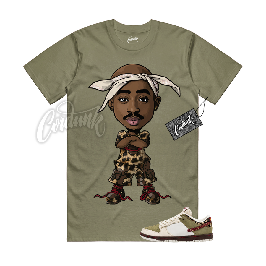 Nike Dunk Leopard Khaki Matching Shirt