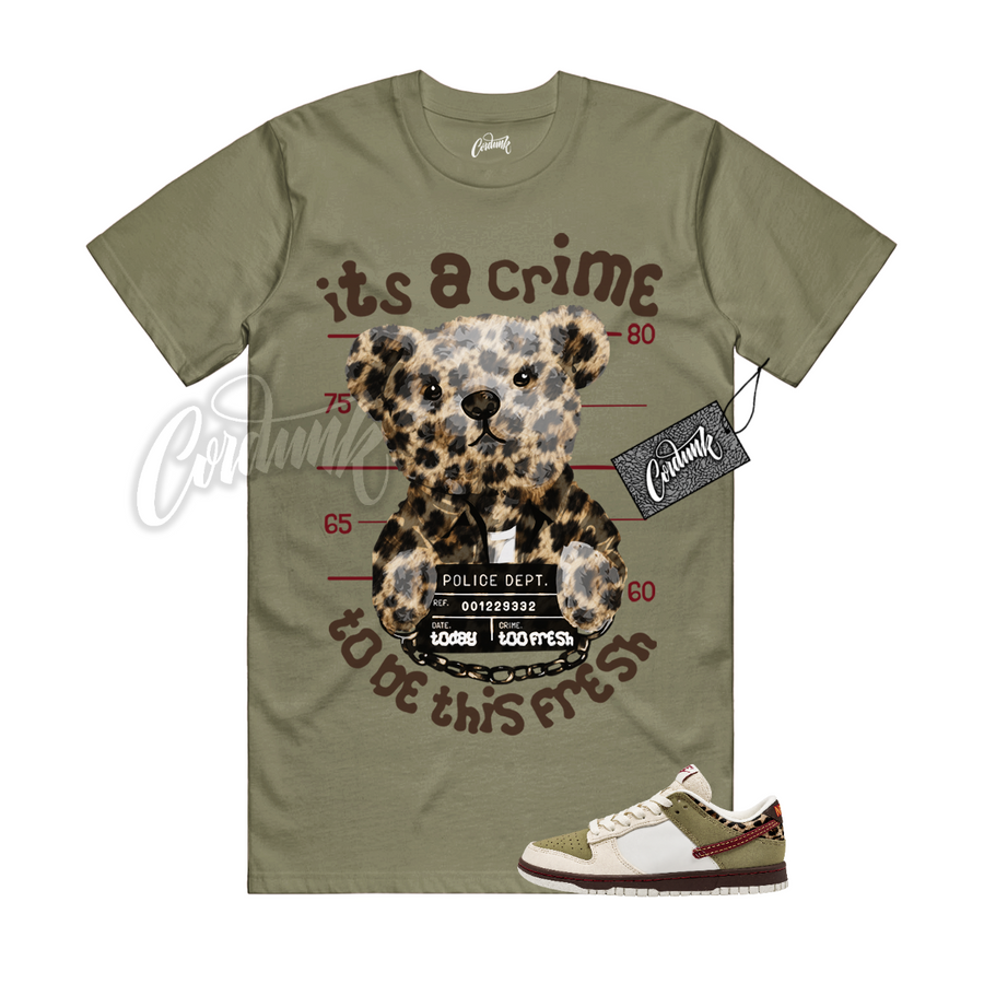 Nike Dunk Leopard Khaki Matching Shirt