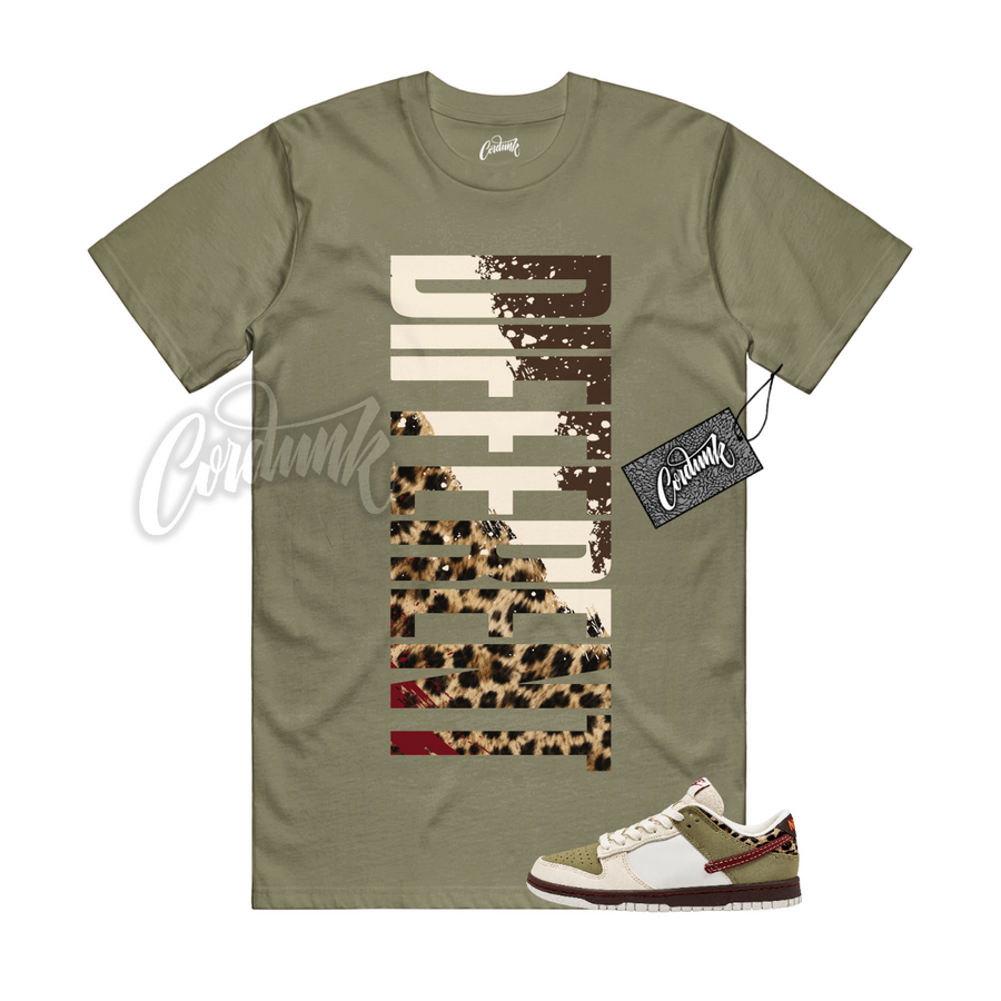 Nike Dunk Leopard Khaki Matching Shirt