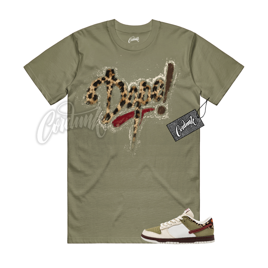 Nike Dunk Leopard Khaki Matching Shirt