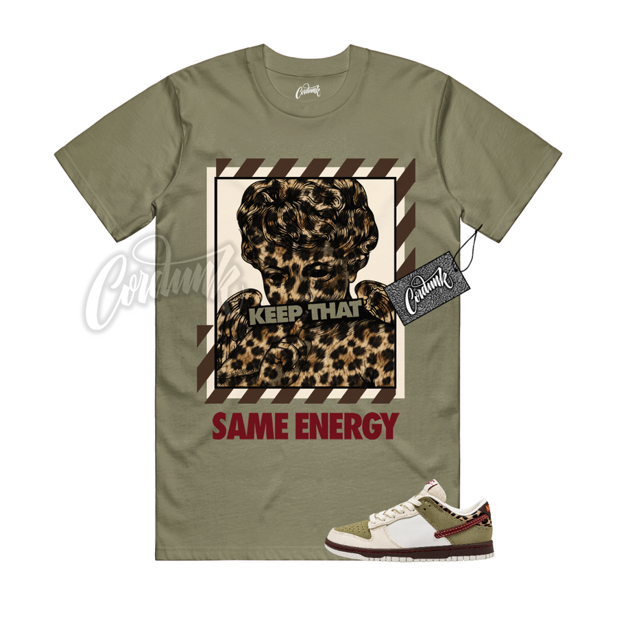 Nike Dunk Leopard Khaki Matching Shirt