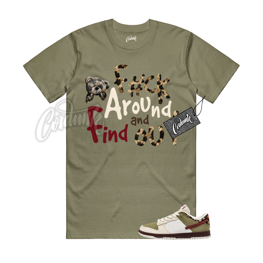 Nike Dunk Leopard Khaki Matching Shirt