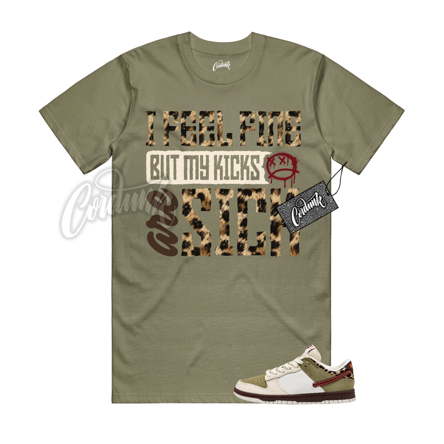 Nike Dunk Leopard Khaki Matching Shirt