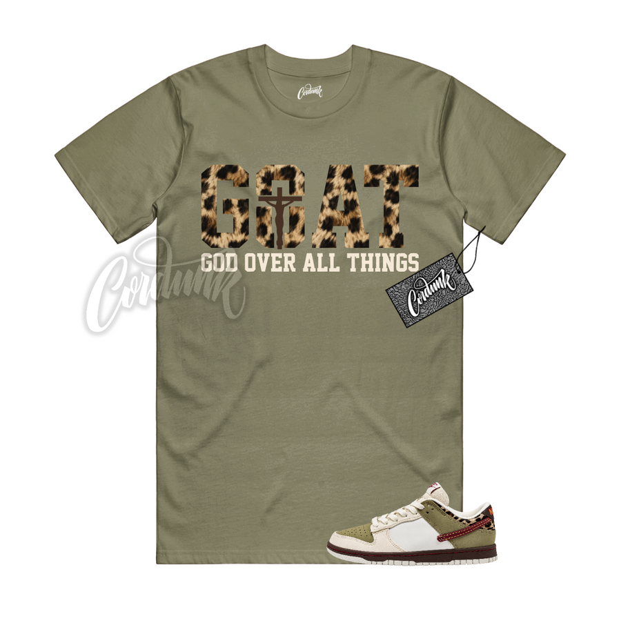 Nike Dunk Leopard Khaki Matching Shirt