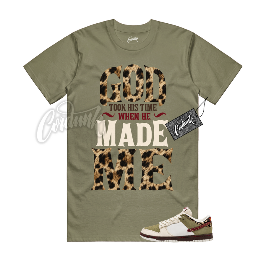 Nike Dunk Leopard Khaki Matching Shirt