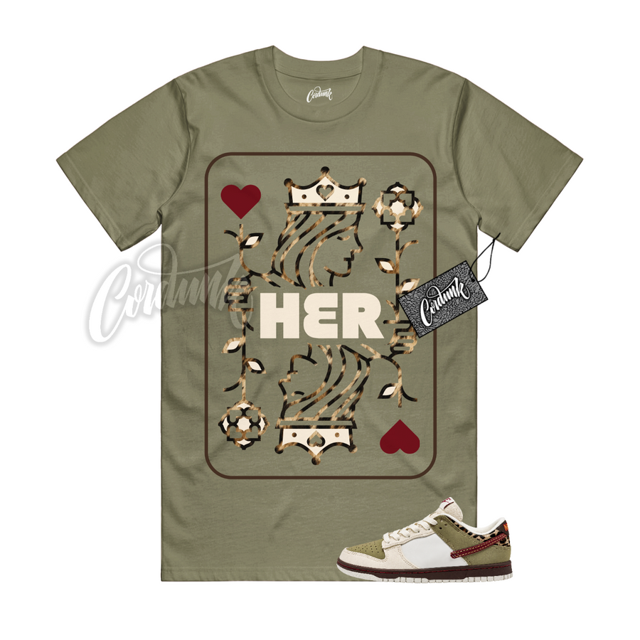 Nike Dunk Leopard Khaki Matching Shirt