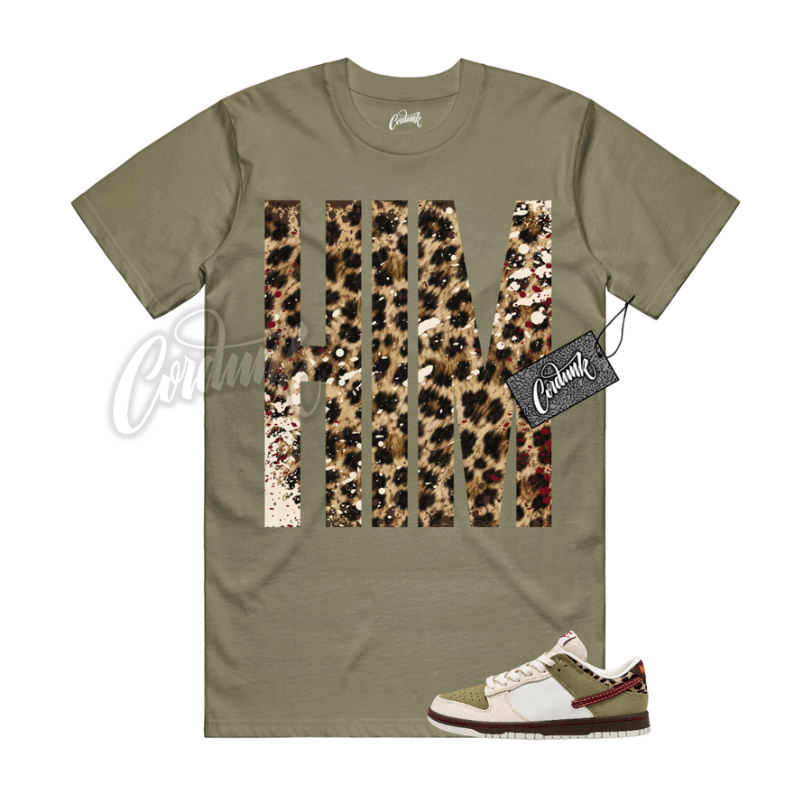 Nike Dunk Leopard Khaki Matching Shirt