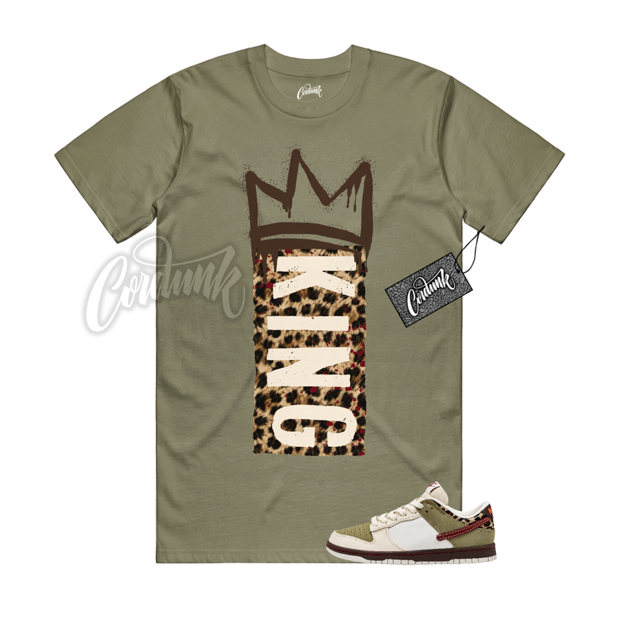 Nike Dunk Leopard Khaki Matching Shirt