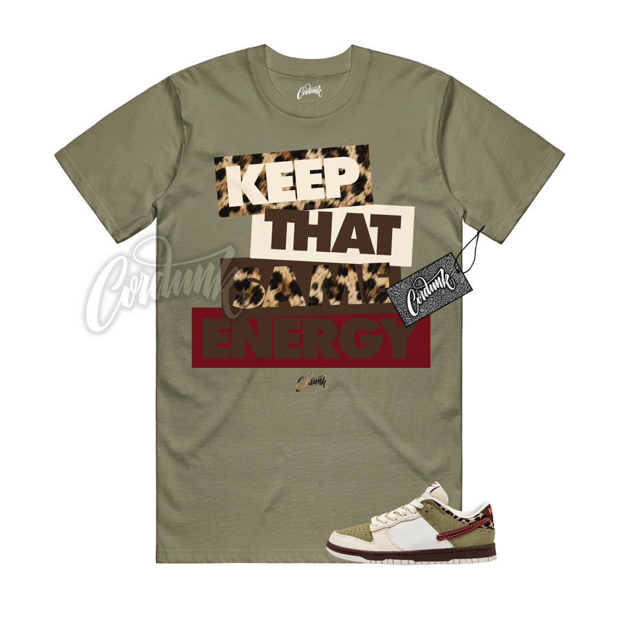 Nike Dunk Leopard Khaki Matching Shirt