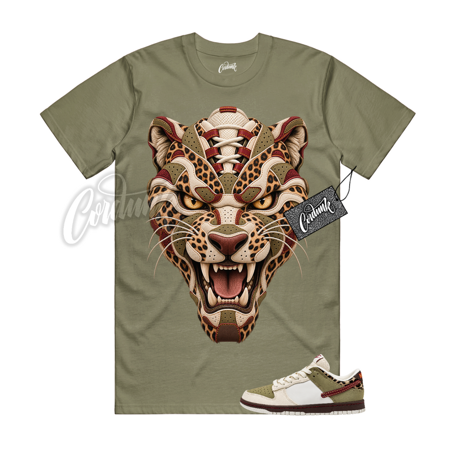 Nike Dunk Leopard Khaki Matching Shirt