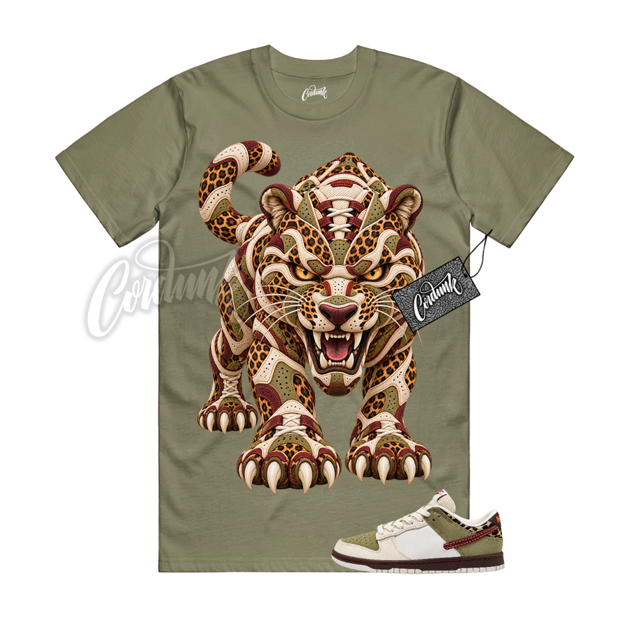 Nike Dunk Leopard Khaki Matching Shirt