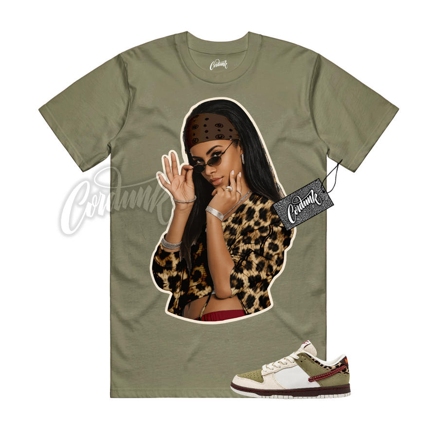 Nike Dunk Leopard Khaki Matching Shirt