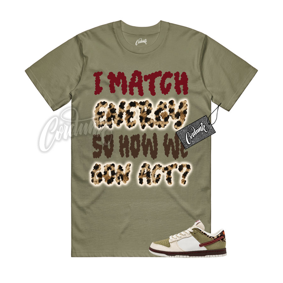Nike Dunk Leopard Khaki Matching Shirt