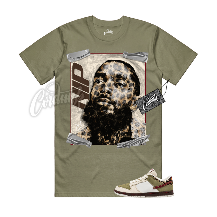 Nike Dunk Leopard Khaki Matching Shirt