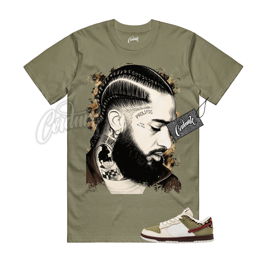 Nike Dunk Leopard Khaki Matching Shirt