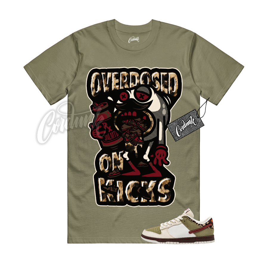 Nike Dunk Leopard Khaki Matching Shirt