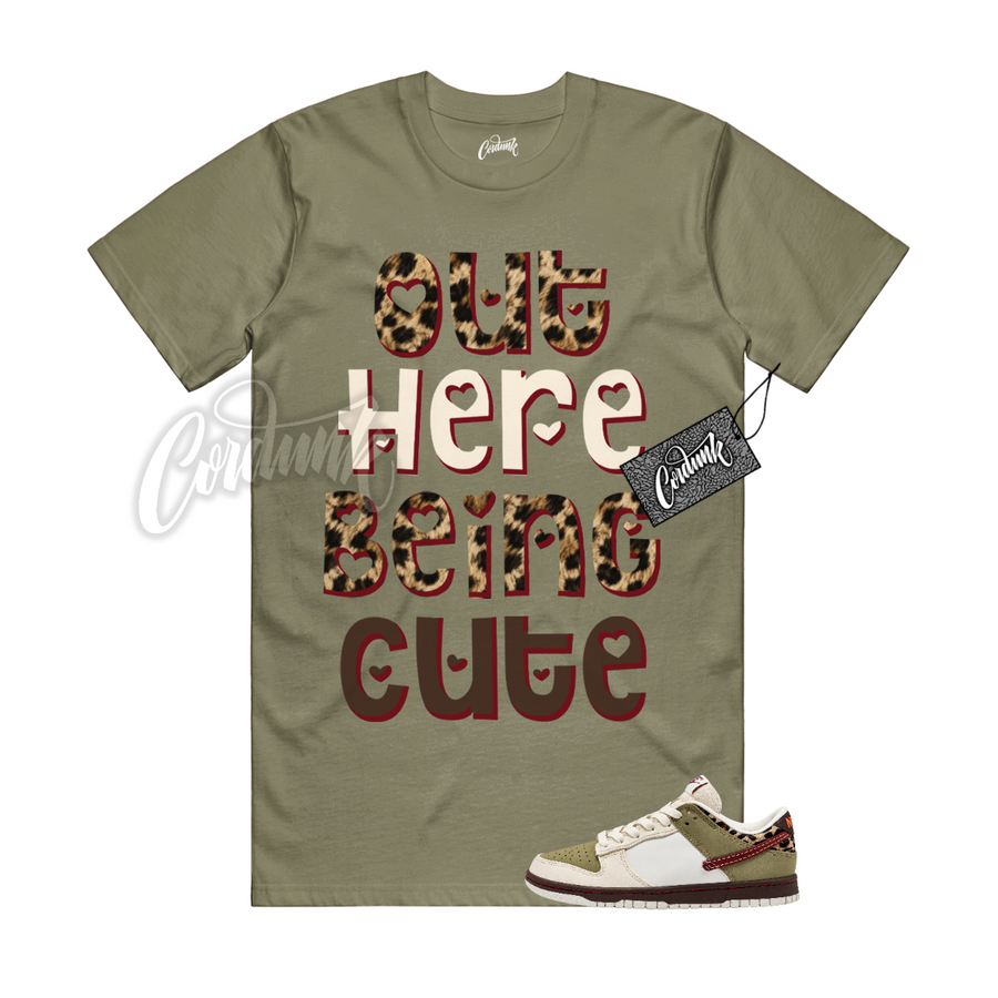 Nike Dunk Leopard Khaki Matching Shirt
