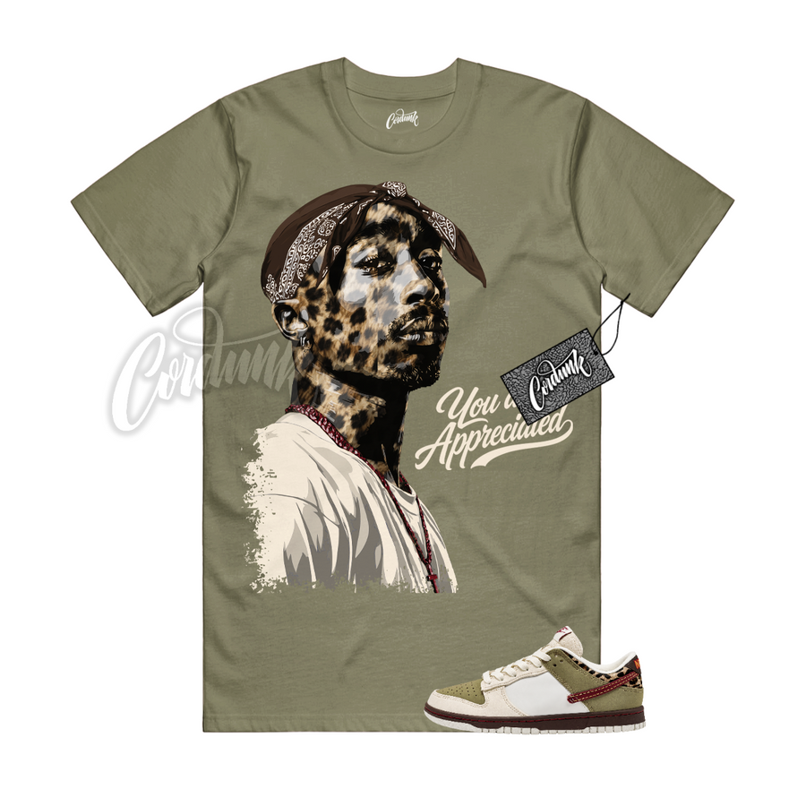 Nike Dunk Leopard Khaki Matching Shirt