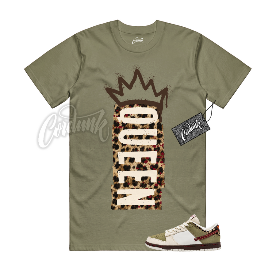 Nike Dunk Leopard Khaki Matching Shirt