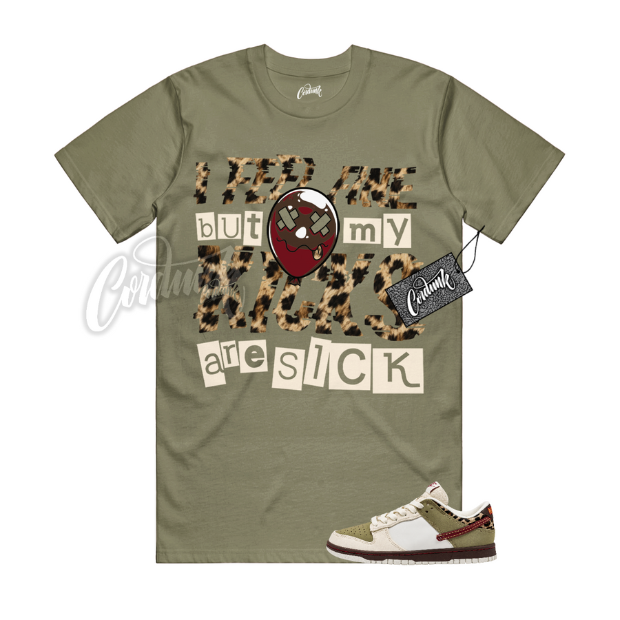 Nike Dunk Leopard Khaki Matching Shirt
