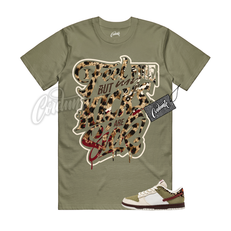 Nike Dunk Leopard Khaki Matching Shirt