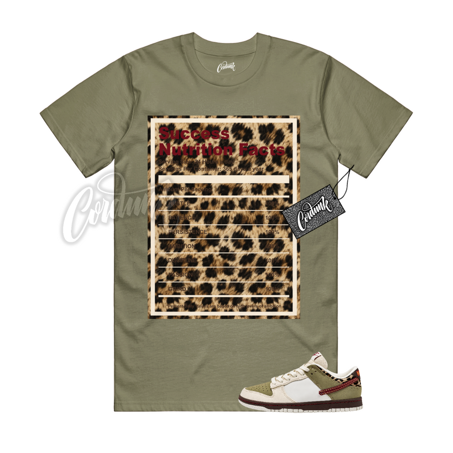 Nike Dunk Leopard Khaki Matching Shirt