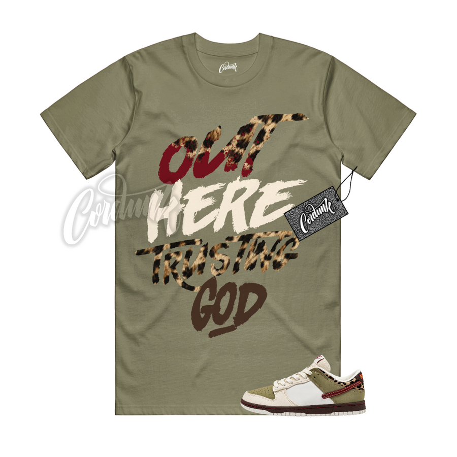 Nike Dunk Leopard Khaki Matching Shirt