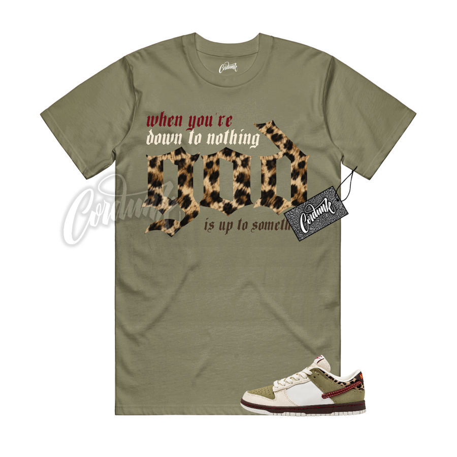 Nike Dunk Leopard Khaki Matching Shirt