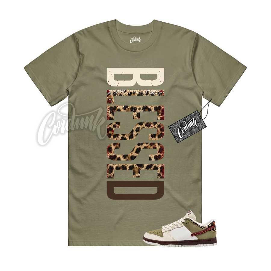 Nike Dunk Leopard Khaki Matching Shirt