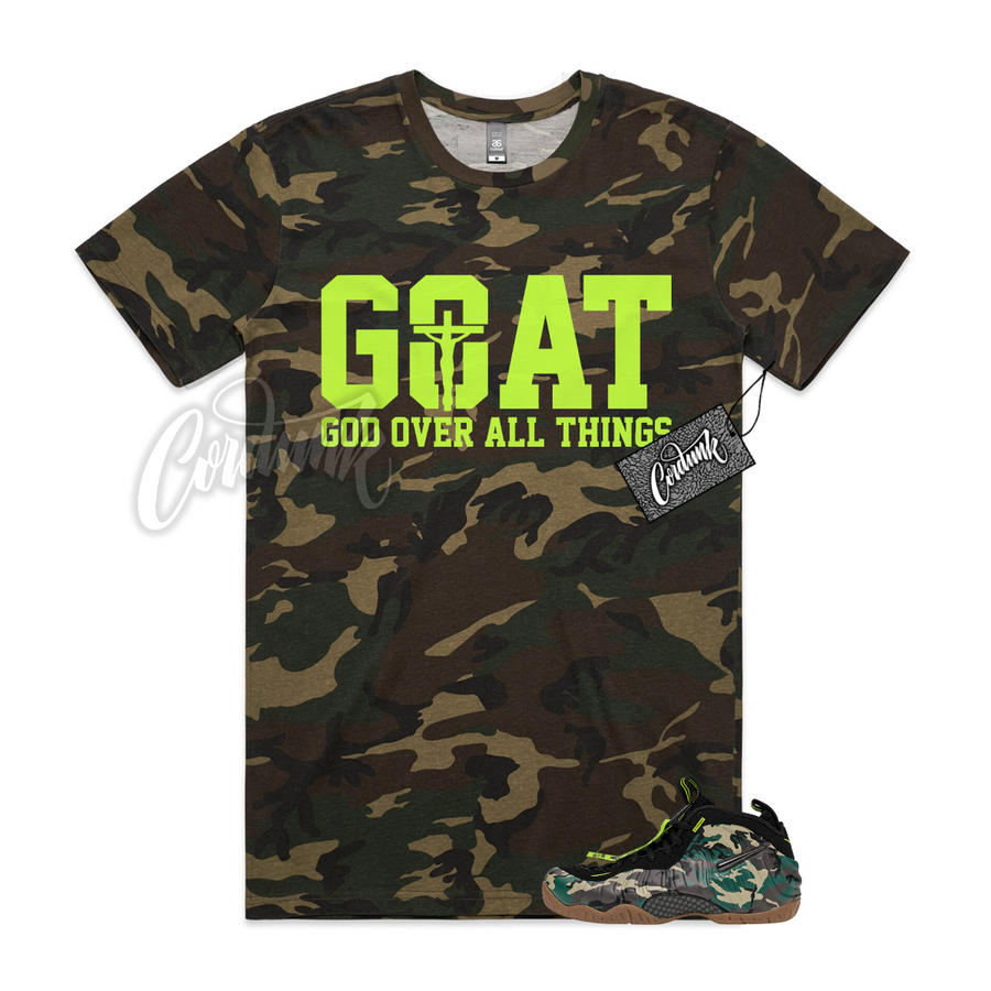 Foamposite Army Camo GOAT